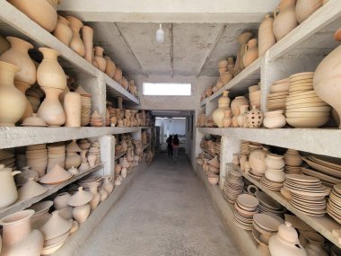 Fez, Fas 'ta el yapımı çömlek. Yüksek kalite fotoğraf