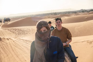 Fas 'taki Sahra Çölü. Yüksek kalite fotoğraf