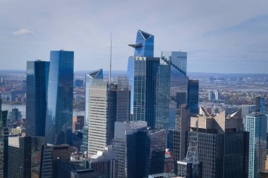 New York şehrinin ufuk çizgisi yukarıdan