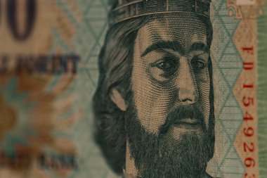 Banknote 'un arka planlarını kapat Hungary Banknote