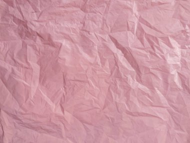 Soyut pembe buruşmuş plastik torba dokusu arka planı