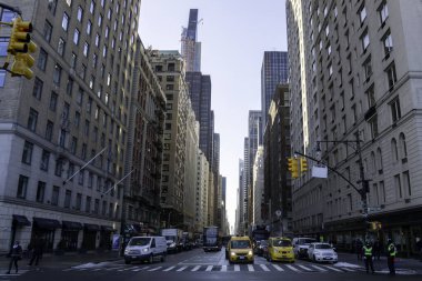 Manhattan 'ın işlek caddeleri. Yüksek kalite fotoğraf