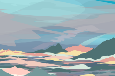 Dağlı güzel manzaranın bir resmi.