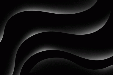 Siyah arkaplan ile beyaz dalgalı eğri çizgi desen arka planı