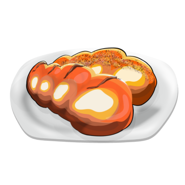 Arkaplanı olmayan bir tabak tost.