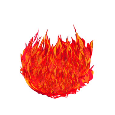 Arkaplansız ateş topu resimlemesi