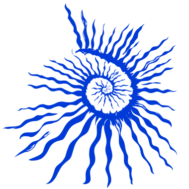 mavi soyut kalıp simgesi arka plan olmadan eğri altın oran oluşturur