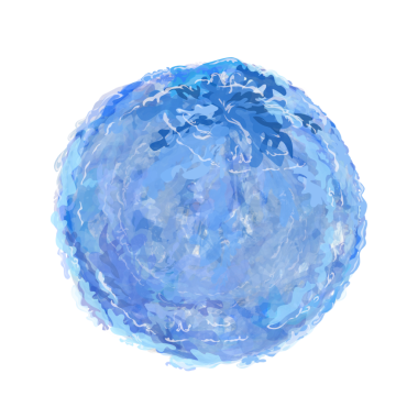 Su simgesinin arkaplansız bir topa çarpma görüntüsü