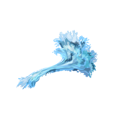 mavi su sıçraması arka plan olmadan izole