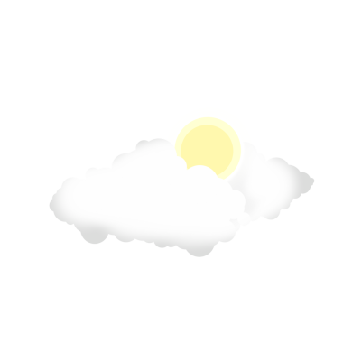 Arkaplansız güneşli hava simgesi bulutu