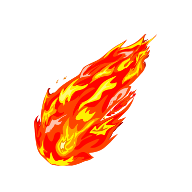 Arkaplansız düşen ateş topu resimleme simgesi