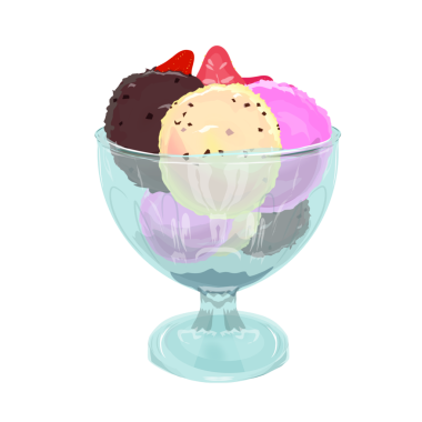 Arka planda olmayan çilekli dondurma.