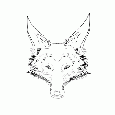 Tilki başı vektör çizimi arkaplansız