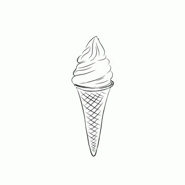 Dondurma külahı çizimi arka plan olmadan