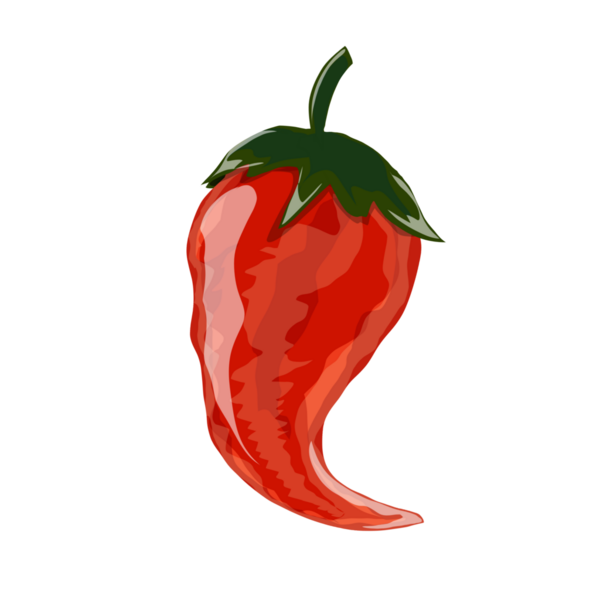 Arkaplansız uzun kırmızı biber