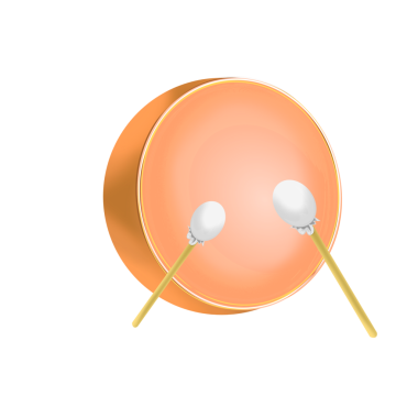 Arka planı olmayan davul ve bagetlerin çizimi