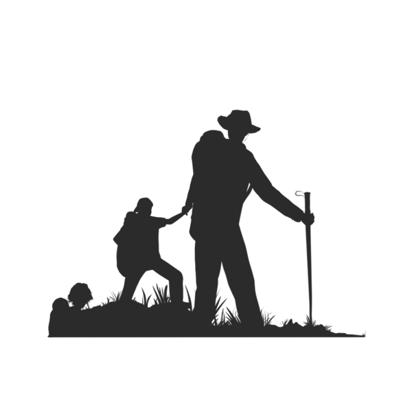 Geçmişi olmayan bir tırmanış topluluğunun silueti.