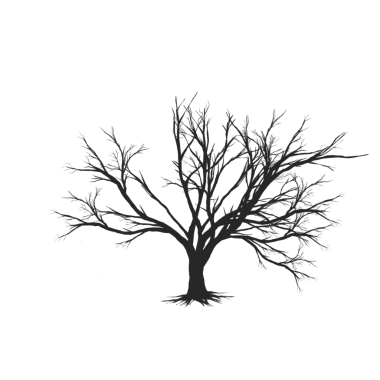 Kökleri arka planda olmayan devrilmiş bir ağacın vektörü