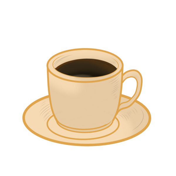 Arka planı olmayan bir fincan kahve.