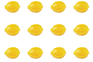 arkaplansız birkaç limon koleksiyonu