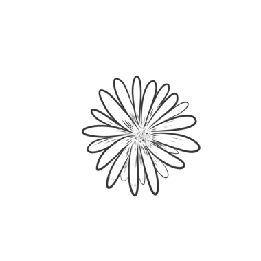 Çiçek simgesi çizgisi arkaplansız