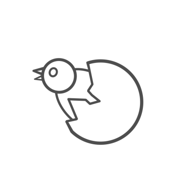 a chick that has just hatched from its egg without a background