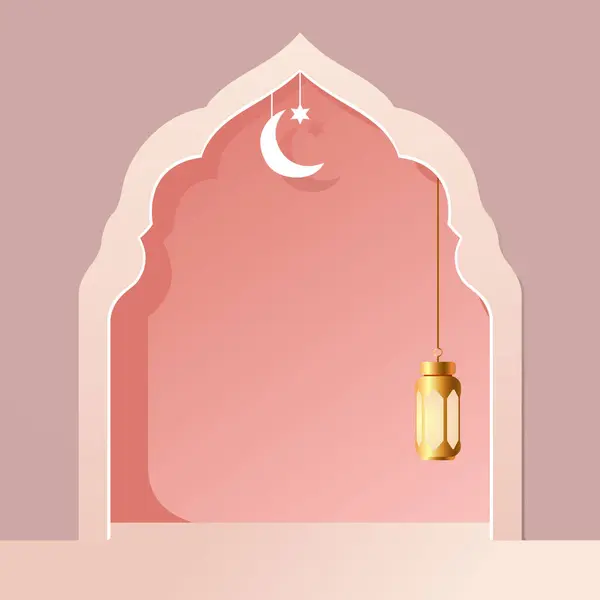 Ramazan Kürsüsü Arkaplan, İslami Kemer, Fenerler, Vektör, Ürün Ekranı