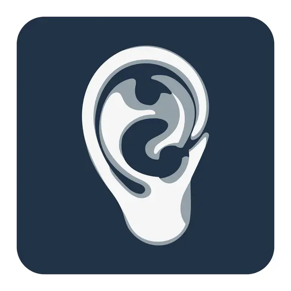 Dünya Duruşma Günü için Kulak Simgesi Basit ve Tarz Vektörü