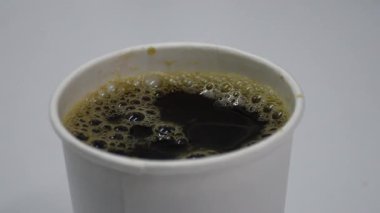 Köpüklü kahve, köpüklü kahve, köpüklü kahve. Yüksek kalite 4k görüntü