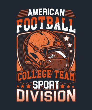 vibrant american football graphic featuring a bold helmet design with dynamic typography. perfect for college team merchandise, sports apparel, and fan gear. ideal for t-shirt prints and custom branding. clipart