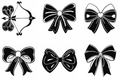 Sevgililer Günü 'nü bu zarif kurdele kalplerle vektör çizgisi sanat tarzıyla kutlayın. Romantik tasarımlar, kartlar ya da dekorlar için mükemmel. Bu güzel sanat eserleri temiz beyaz arka planda karmaşık detaylar içeriyor.