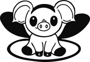 Sevimli bir domuz yavrusu, neşeli bir kuş, zarif bir kelebek ve temiz beyaz arka planda gülümseyen bir denizyıldızı içeren büyüleyici bir hayvan silueti koleksiyonu keşfedin.