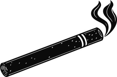 Papieros ikona. Bu düzenlenebilir ve basılabilir bir dosya..