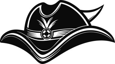 Korsan şapka vektörü Nicon. Bu düzenlenebilir ve yazdırılabilir bir vektör eps dosyası.