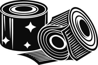 vektör siyah tuvalet kağıdı simgeleri. Bu düzenlenebilir ve yazdırılabilir bir vektör eps dosyası.