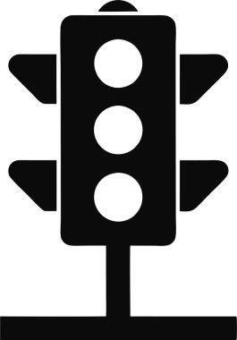Trafik lambası düz ikon trafik lambası ve navigasyon. Bu düzenlenebilir ve yazdırılabilir bir vektör eps dosyası.