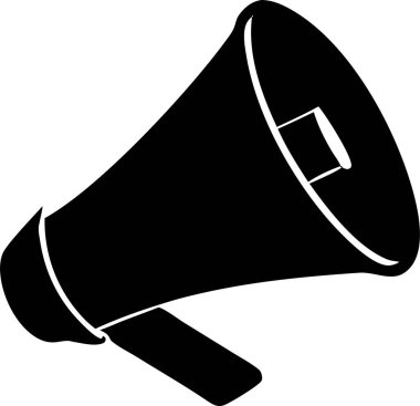 megafon simgeleri farklı açılarda