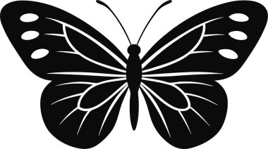  Kelebek simgesi illüstrasyonu. Bu düzenlenebilir ve yazdırılabilir bir vektör eps dosyası.