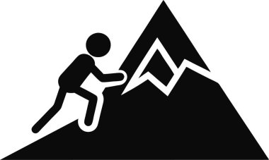  bir dağ ikonu dizaynına tırman