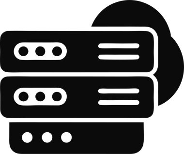 Web ve mobil sanat için sunucu simgesi sunuluyor