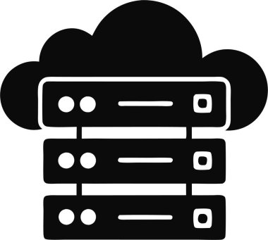 Web ve mobil sanat için sunucu simgesi sunuluyor