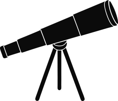  Teleskop katı simge vektör çizimi pictogre sanatı. Bu düzenlenebilir ve yazdırılabilir bir vektör eps dosyasıdır..