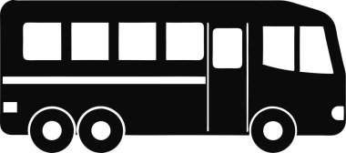 bus simgesi tasarımı. Bu düzenlenebilir ve yazdırılabilir bir vektör eps dosyasıdır.