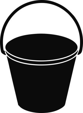  Beyaz arkaplanda kova simgesi. Bu düzenlenebilir ve yazdırılabilir bir vektör eps dosyası.