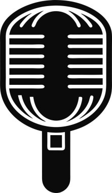 mikrofon vektör simgesi. Bu düzenlenebilir ve yazdırılabilir bir dosya..