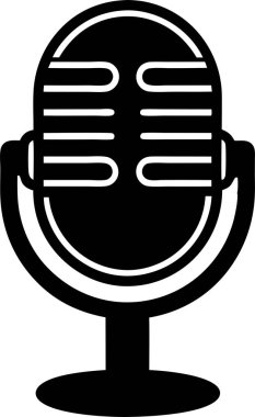 mikrofon ikonu podcast ve ses konsepti voi. bu düzenlenebilir ve yazdırılabilir vektör eps dosyası.