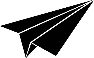 Kağıt uçak simgesi mesaj gönderme kavramı hızlı sanat