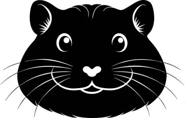  Beyaz arka planda tombul hamster suratı