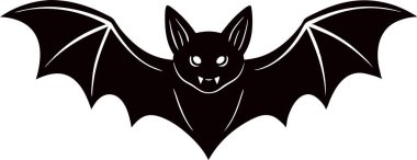 Beyaz arka planda ürkütücü vampir yarasa