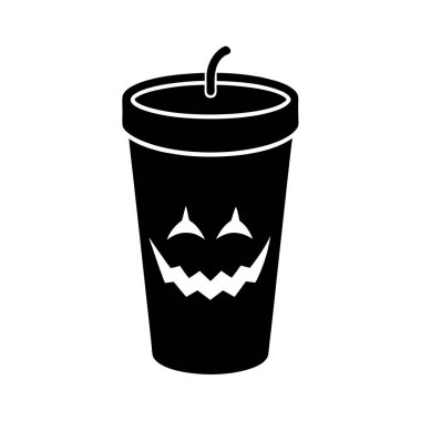 Cadılar Bayramı-kahve fincanı-şeffaf-vektör